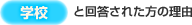 学校と回答された方の理由