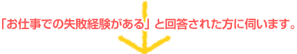 「お仕事での失敗経験がある」と回答された方に伺います。