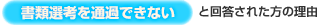 書類選考を通過できない